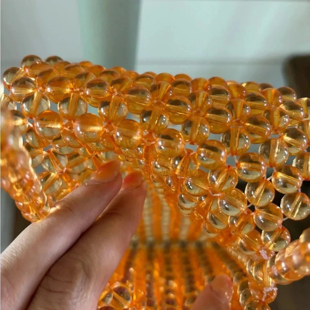 Orange Beaded Purse - Picture 3 of 5